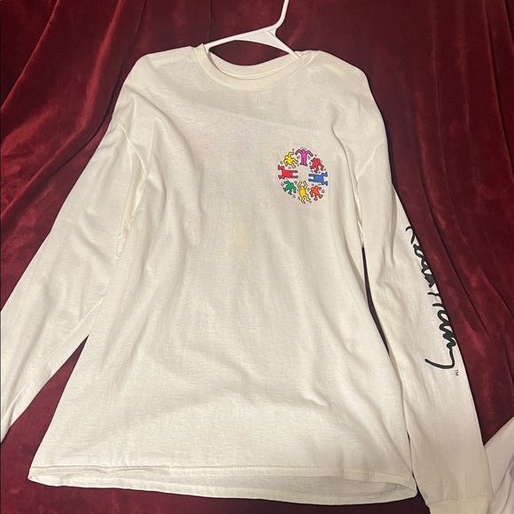 Men's White Long Sleeve Graphic Tee - Picture 1 of 2